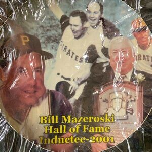 🖤💛Pirates Bill Mazeroski Collectible Plate! Hall of Fame Inductee- 2001! 🖤💛